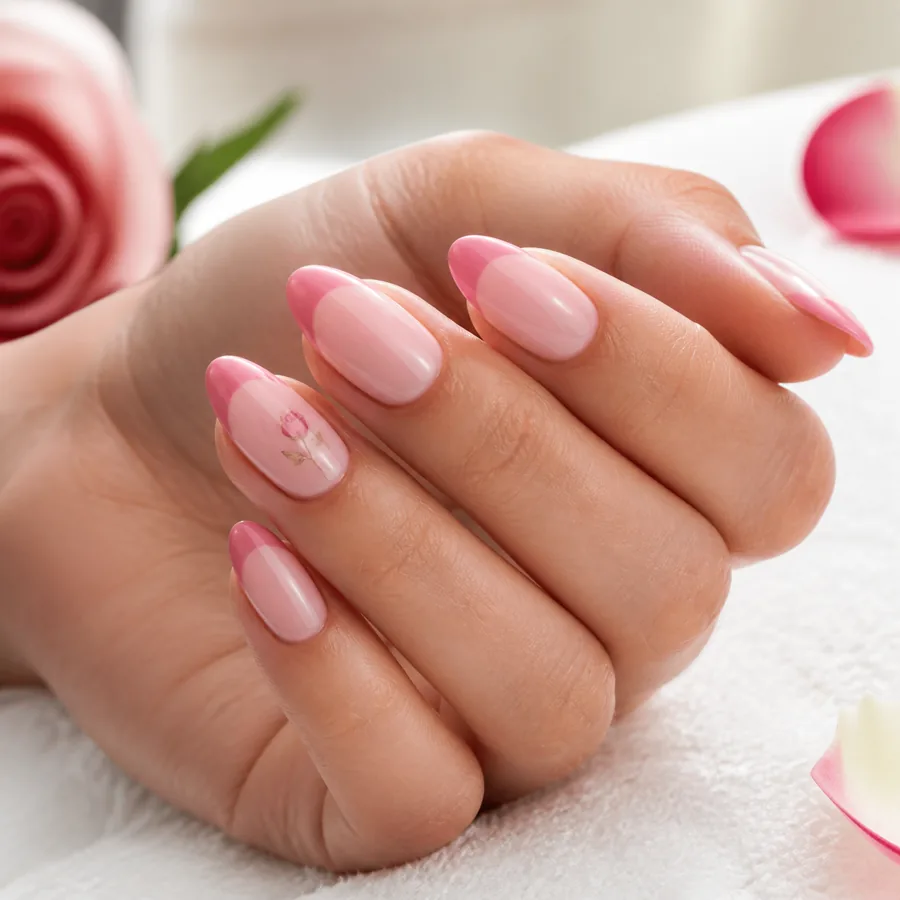 Rosé French mit feinem Detail